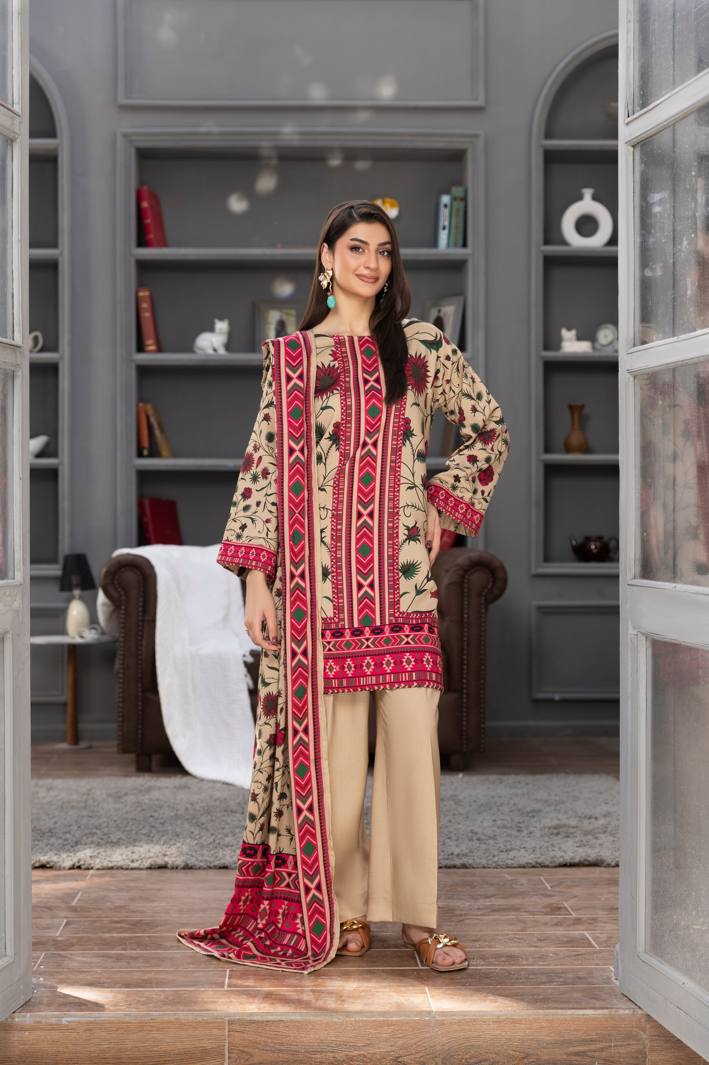 3 Piece - Printed LINEN-RP-STA091v1-103-RP