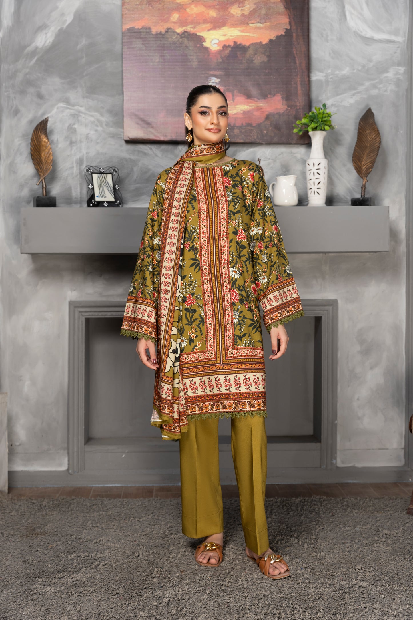 3 Piece - Printed LINEN-RP-STA091v1-106-RP