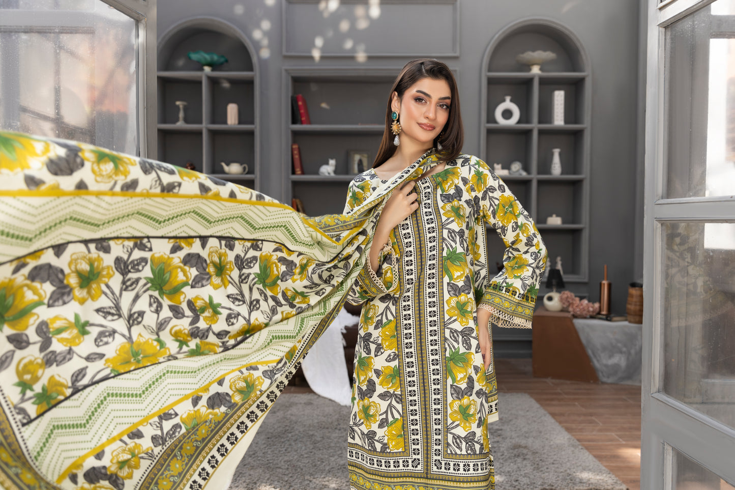 3 Piece - Printed LINEN-RP-STA091v1-117-RP