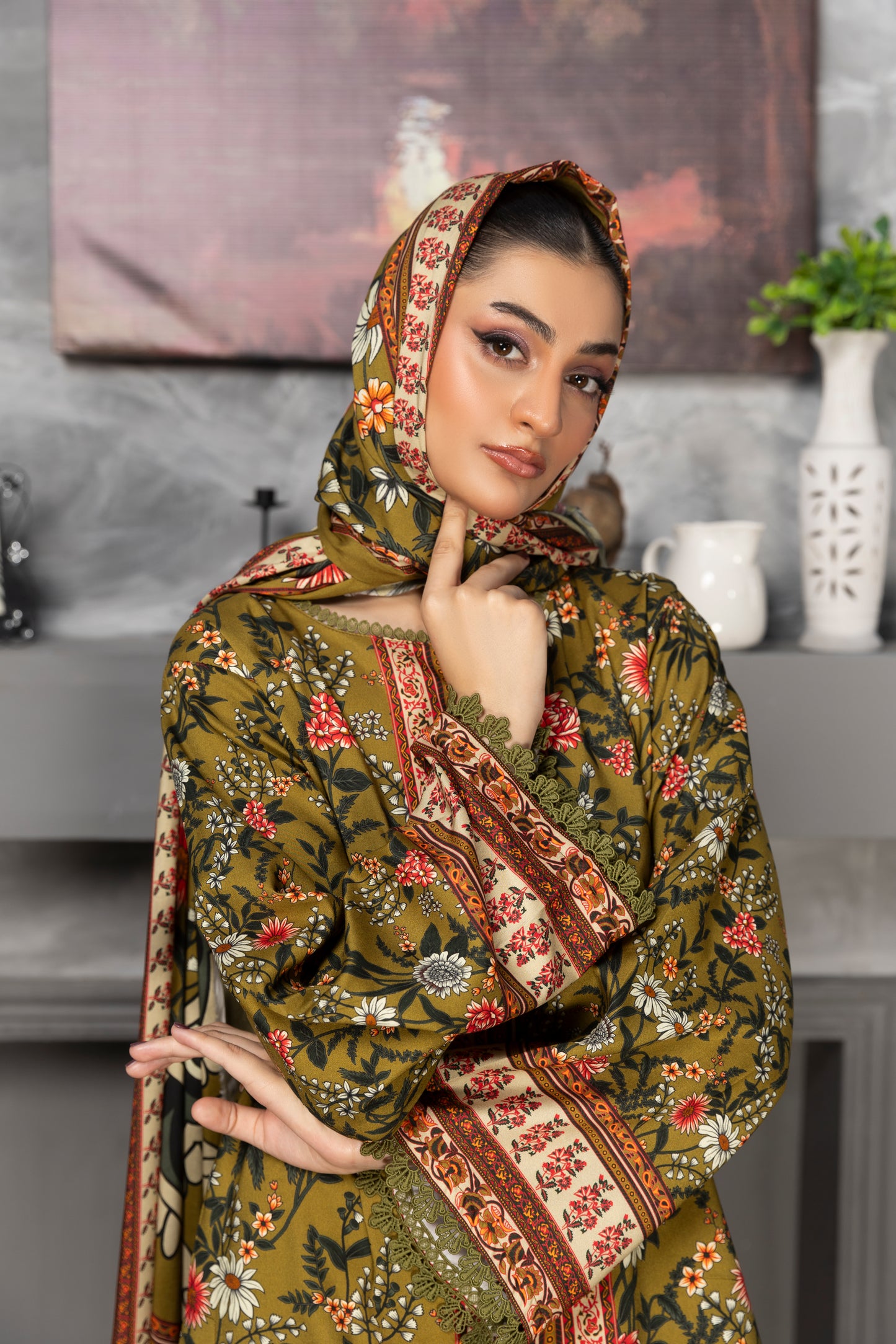 3 Piece - Printed LINEN-RP-STA091v1-106-RP
