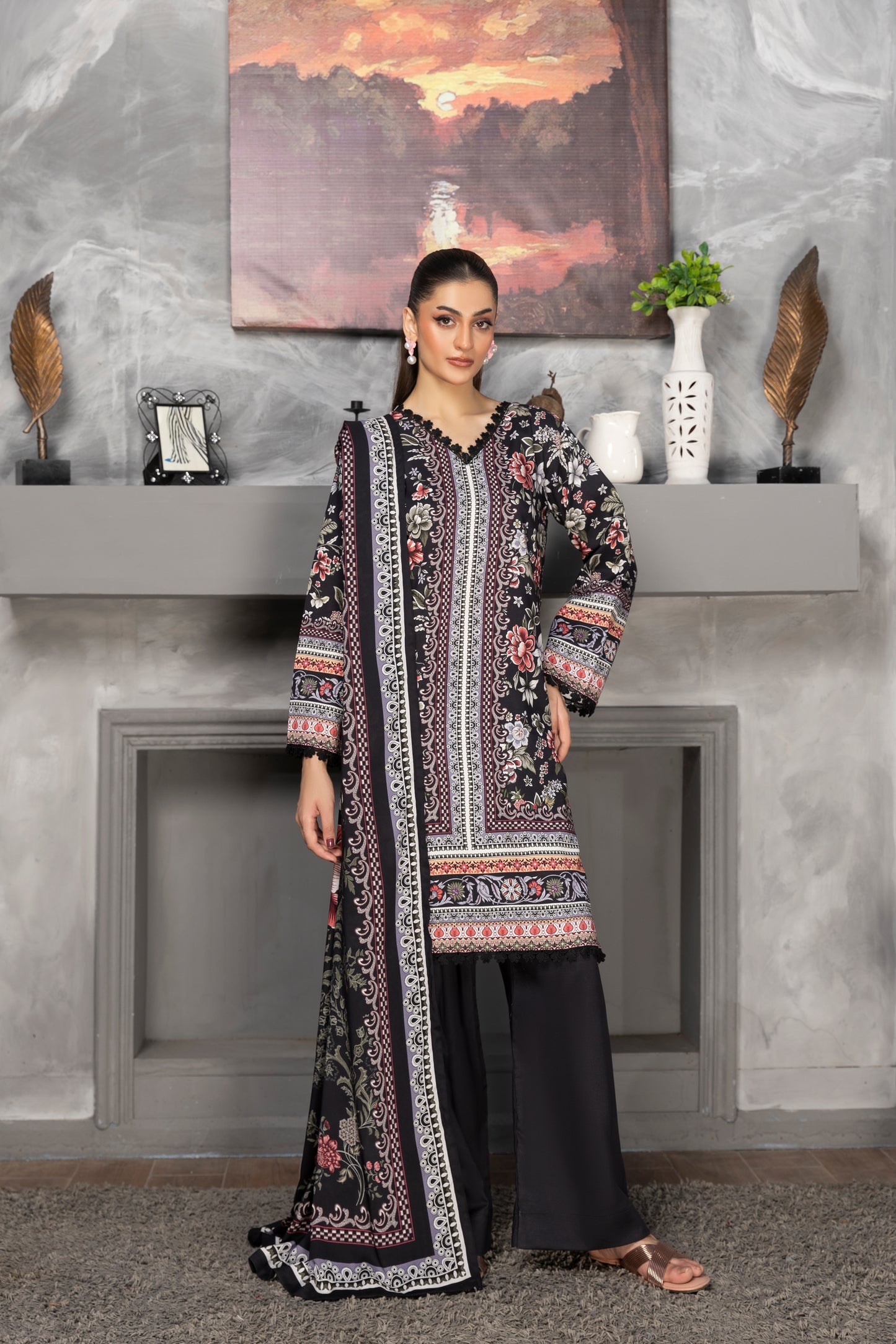 3 Piece - Printed LINEN-RP-STA091v1-119-RP