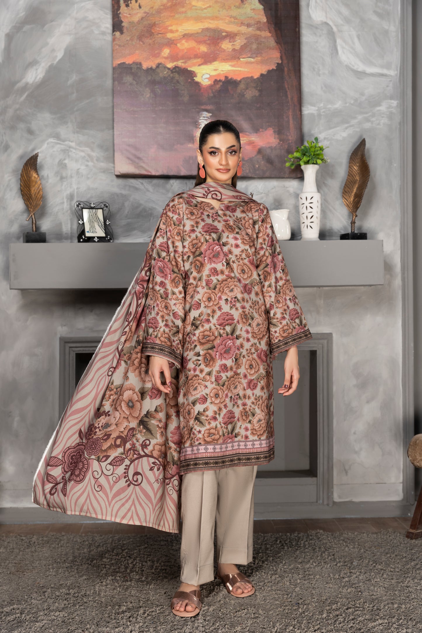 3 Piece - Printed LINEN-RP-STA091V1-107-RP