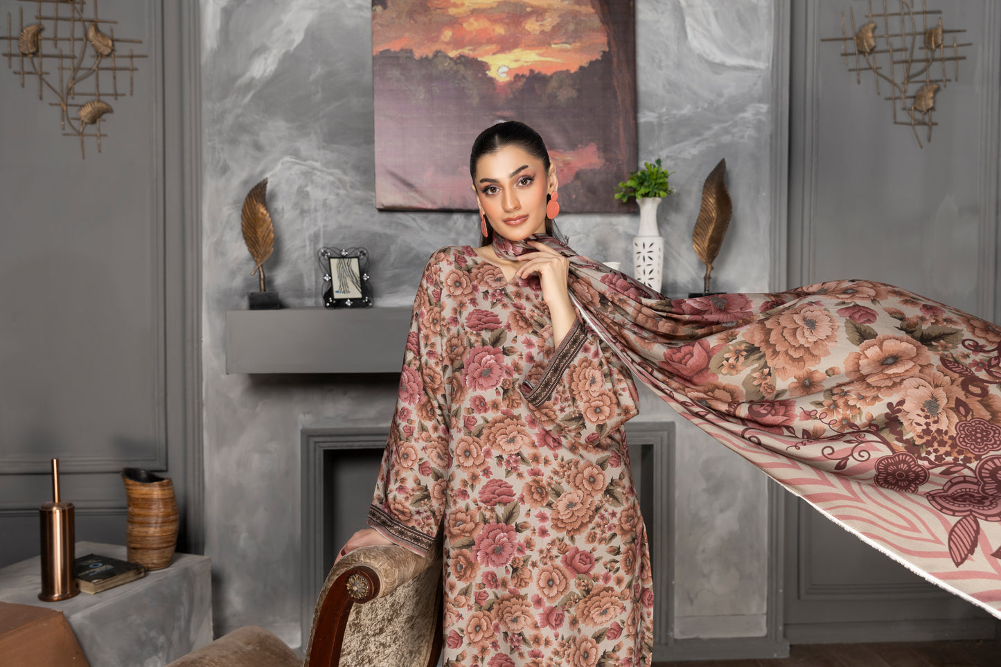 3 Piece - Printed LINEN-RP-STA091V1-107-RP