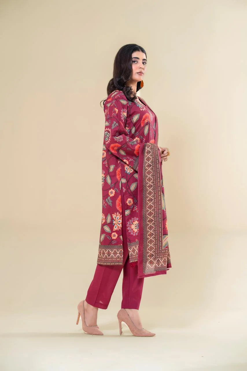 Rangpreet Lawn 3PC Printed Unstitched Suit D-9